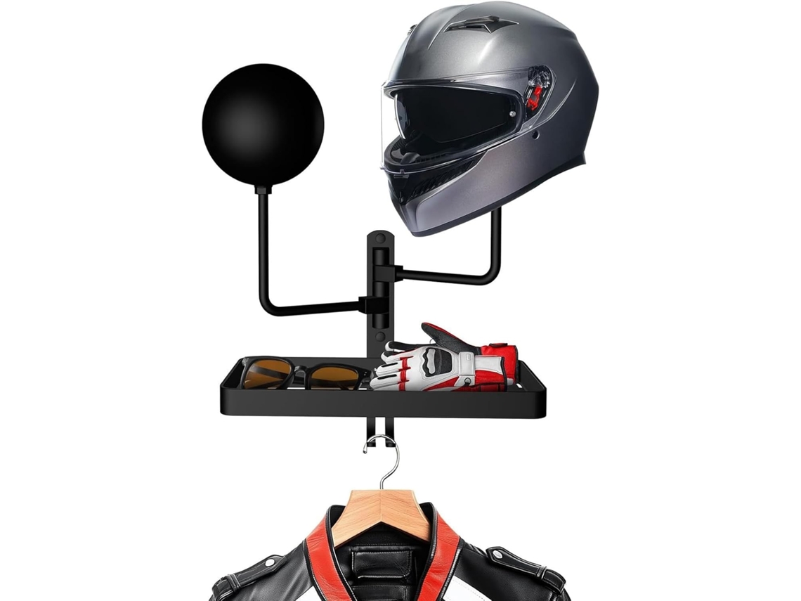 Suporte De Parede Para Capacete Robusto Bicicleta, Fixação Sólida Na Parede, Design Soldado Resistente, Ferragens Fáceis
