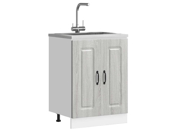 Vidaxl Armário Baixo Lavatório Kalmar Sonoma Cinzento 60x46x81,5 Cm
