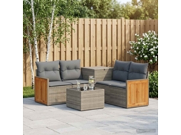 Vidaxl Conjunto De Sofás 6 Unid. Cinza E Cinza Escuro