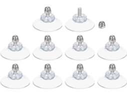 Jkapcyjfhf Pacote Com 10 Ventosas Em Formato De C Vidro 30mm Diâmetro Fuso M4 X 10mm