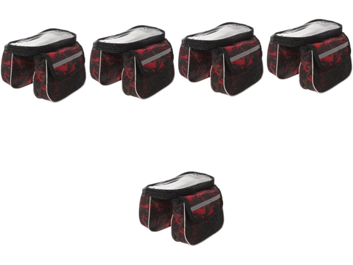 Conjunto De 5 Alforjes Multifuncionais Para Bicicleta
