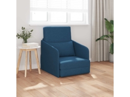 Vidaxl Sofá-cama Azul 65 X 80 X 83 Cm Tecido