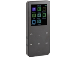 Leitor de MP3/MP4 Bluetooth, alto-falante portátil com cancelamento de ruído e 40 horas de duração da bateria, som HiFi, entrada para fone de ouvido.
