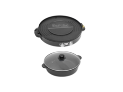 Panela Elétrica, Função De Cozinha 2 Em 1, Controle De Temperatura Eficiente, Preto