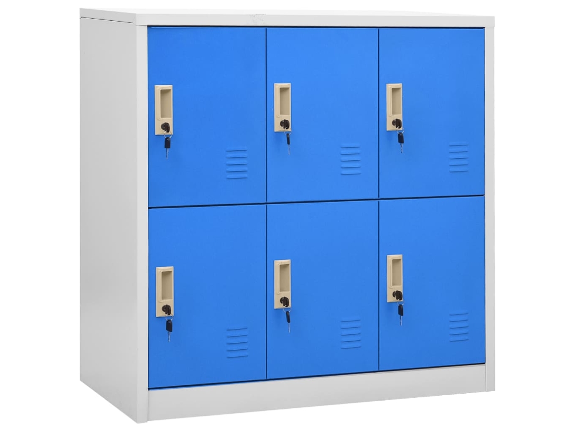 Vidaxl Cacifo 90x45x92,5 Cm Aço Cinzento-claro E Azul