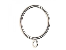 Rebe-40 Anéis De Cortina De Ferro, Diâmetro Interno 38mm, Para Barras De 33mm, Prata Fim Plata