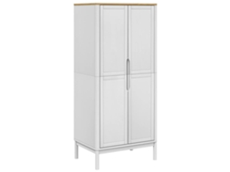 Maison Exclusive - Roupeiro Floro 77x53x171 Cm Madeira De Pinho Maciça Branco