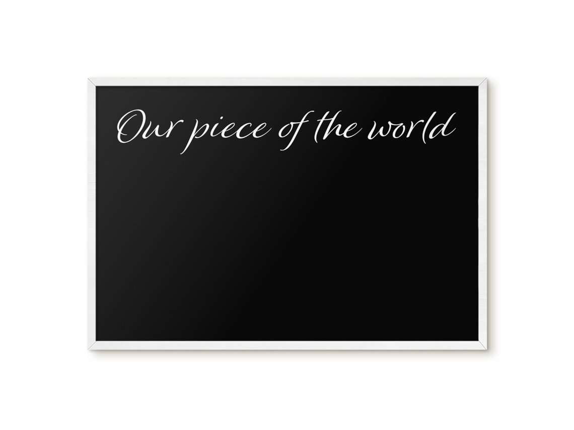 Quadro magnético de parede Nosso Pedaço do Mundo para o quarto Espelharte (60x40 cm)