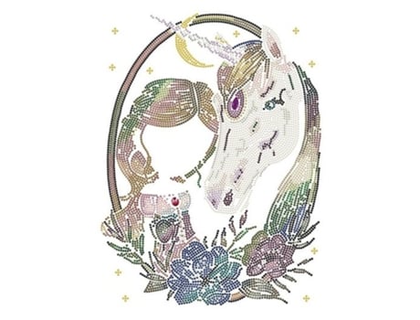 Kit De Manualidades Diamond Dotz Modelo Unicornio Y Chica Modelo Madnesstoysp22