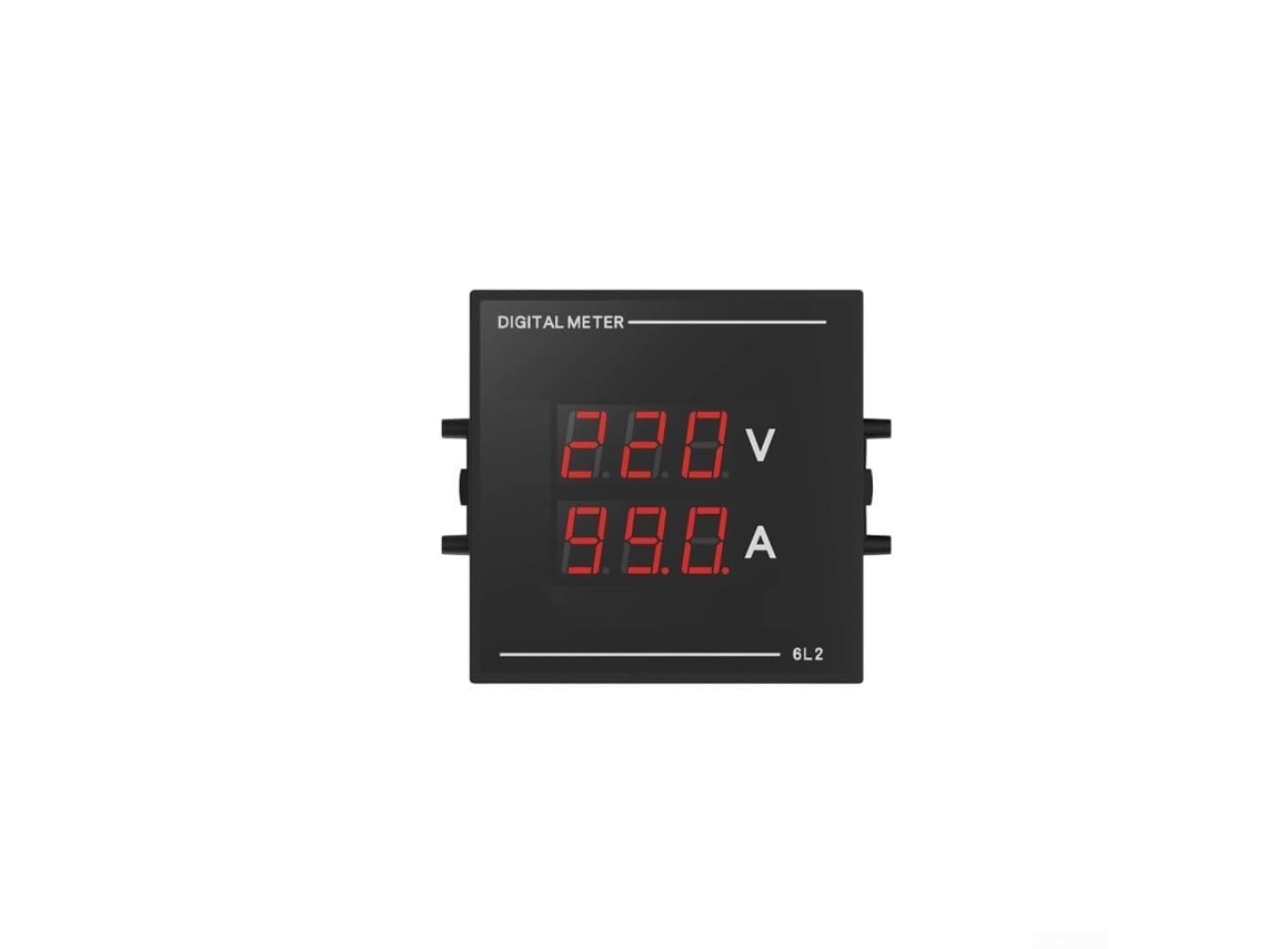 Voltímetro E Amperímetro Ca 6l2 Com Display Duplo, 50-500v(a)