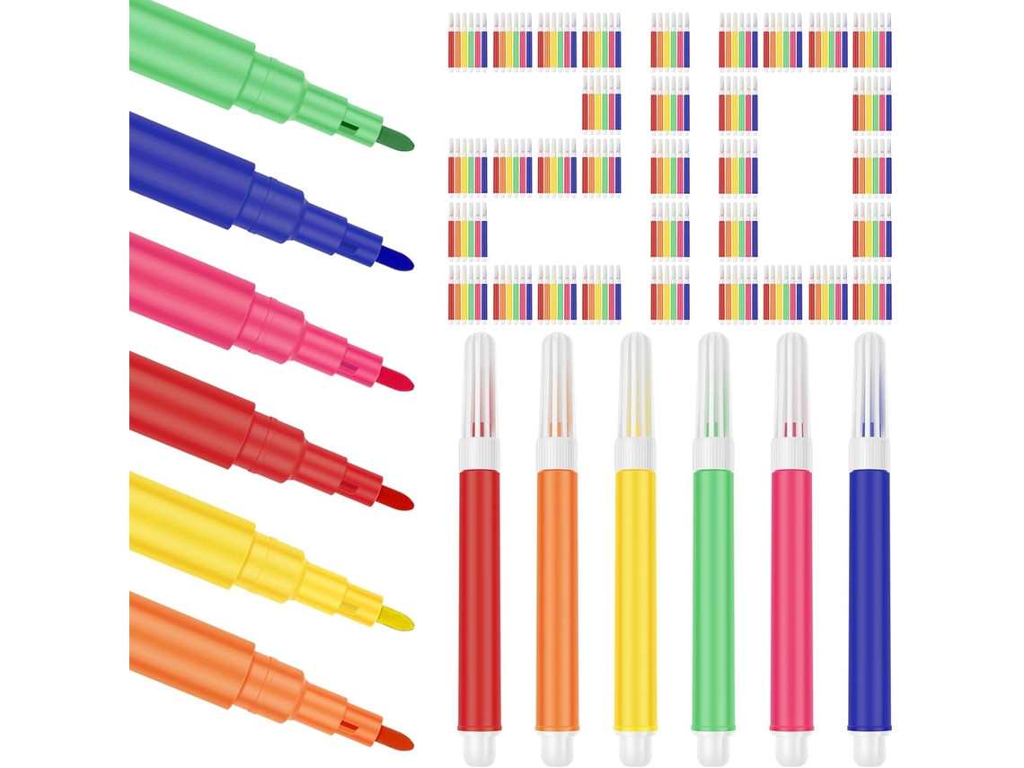 Conjunto De 210 Mini Marcadores, 8, 6 Cm (3, 4 Polegadas), Cores