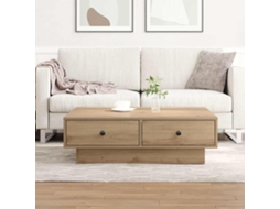 Vidaxl Mesa De Centro Carvalho Artesanal 90 X 90 X 28 Cm