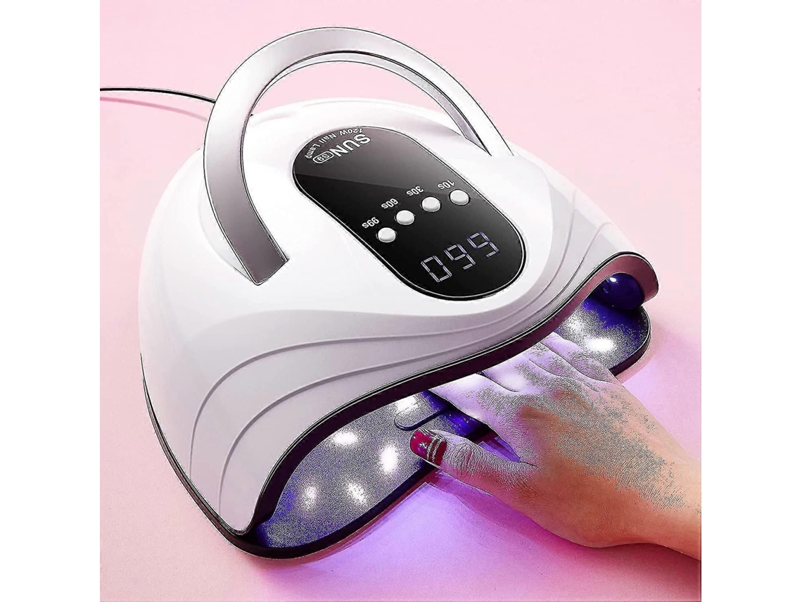 Lâmpada de Unha Led Uv, Uv Profissional 120w, Secador Unhas Cura Rápida, Sensor a Utomático, Grande Espaço GOKOCO