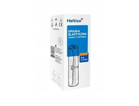 Faixa Elástica Tecida Heltiso Com Fecho, 5m X 12cm, 1 Unidade Medicinae