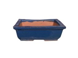 Maceta bonsai ceramica azul n3 14x9 cm