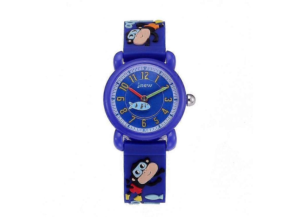 Jnew A335-86267 Relógio Infantil De Quartzo 3d Com Desenho Animado De Macaco Mergulhador, Em Silicone, À Prova D'água