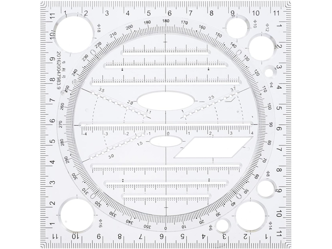 Régua multifuncional com design exclusivo para decoração escolar, régua prática de plástico para matemática, ideal para estudantes em casa.