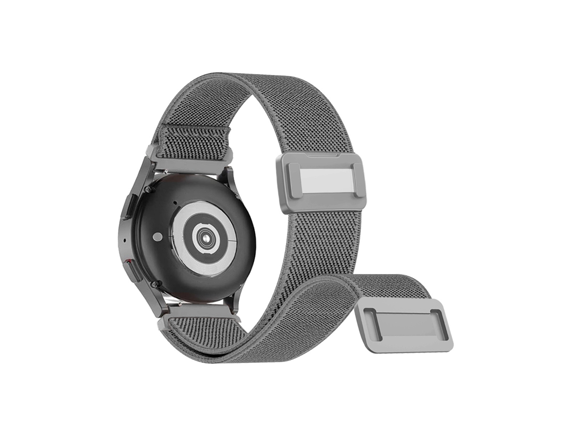 Bracelete Em Nylon Compatível Com Garmin Venu 4 41mm (18mm) Macia E Elástica. Cinza Hexinyigjly