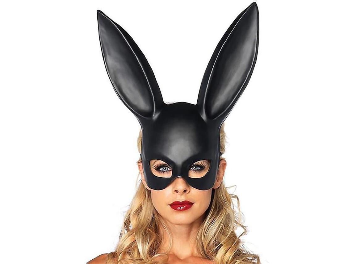 Máscara de coelho de PVC sexy e rápida para mulheres, ideal para festas, Halloween, fantasias e cosplay de carnaval.