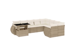 Garden Sofa Set, Garden Sofa Sets Vidaxl Bege Rattan / Vime (n/a)
