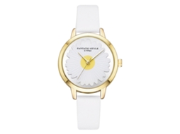Relógio de Pulso Feminino Lvpai Elegante Casual de Quartzo com Cinto Pu Branco