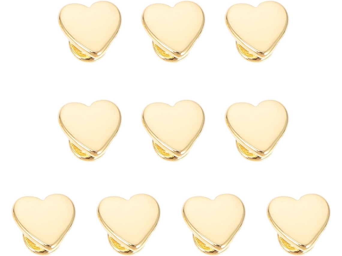 Conjunto De 10 Pingentes Decorativos Em Formato Coração Para