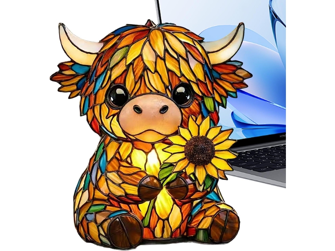 Luminária Decorativa Em Formato De Vaca, Com Design E Iluminação