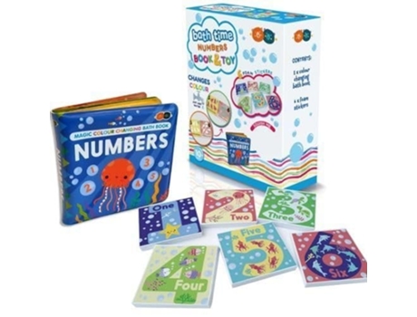 Livro Magic Colour Changing Bath Book amp Stickers - Numbers de Buddy and Barney (Inglês)