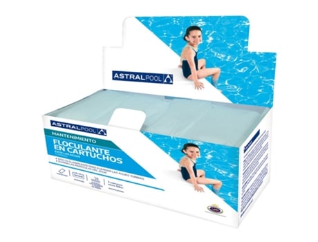 Floculante Sólido ASTRALPOOL 1 Kg (8 Saquetas De 125 Gr) - Piscinas Com Skimmer E Filtro De Areia
