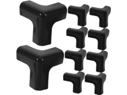 Conjunto de 10 Protetores de Canto de Silicone Preto Macio para Meninos e Meninas, CHABERLU