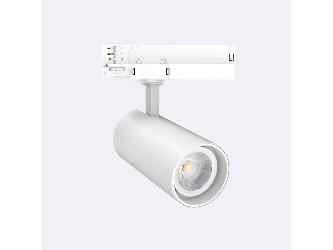Foco Carril Led Trifásico 30W Fasano no Flicker Regulável Branco