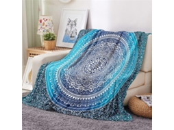Manta de Flanela Fansu Estampa Mandala 3d Macia e Felpuda Ideal para o Inverno Perfeita Cama Ou Sofá Adequada