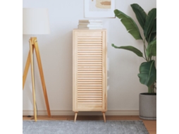 Vidaxl Porta De Armário Com Design De Persiana Pinho Maciço