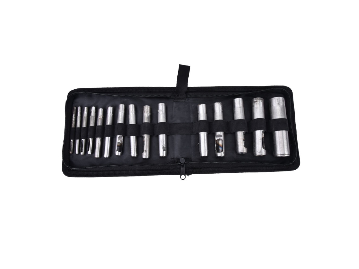 Perfurador de Couro YURU 15pcs ferramenta de perfuração em aço carbono