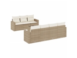 Garden Sofa Set, Garden Sofa Sets Vidaxl Bege Rattan / Vime (n/a)