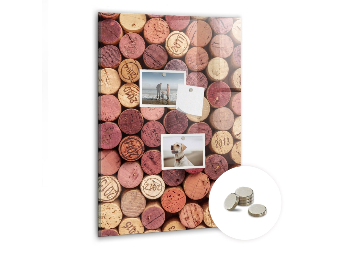 Quadro Magnético Rolhas De Vinho Para A Cozinha Espelharte (40x60 Cm)