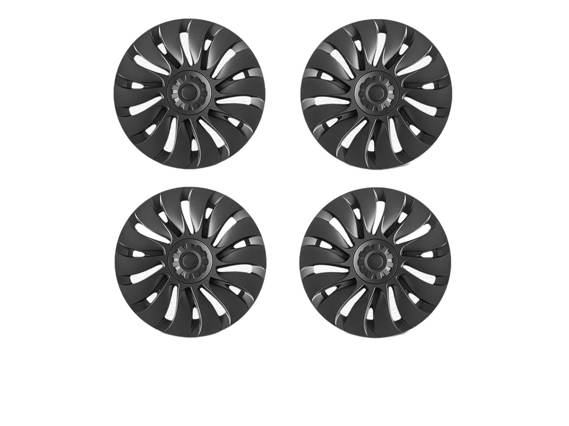Capa De Roda, 19 Polegadas, Plástico Abs Durável, Estilo Tempestade Preto, Tesla, 2020-2024