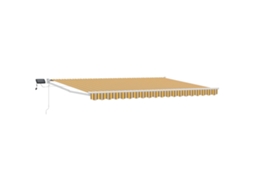 Conjunto 1 Sombra De Sol Externa Vidaxl Amarelo Poliéster (4 × 3 M)