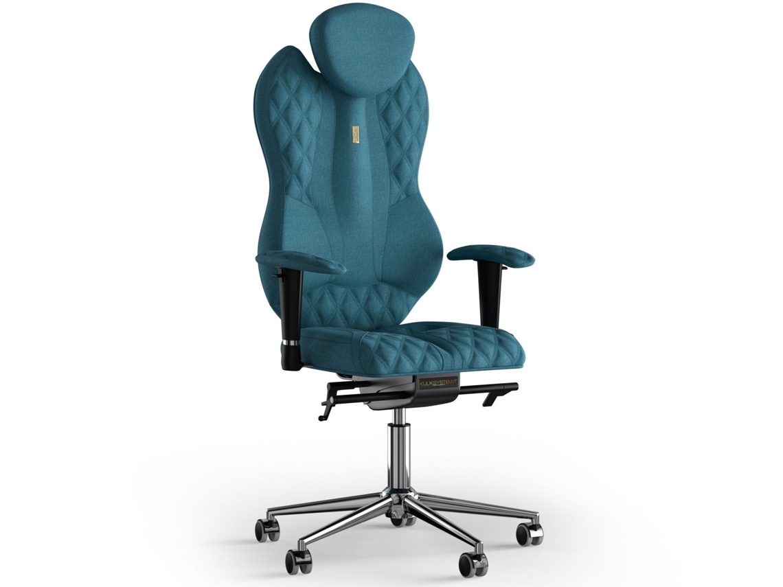 Cadeira de Escritório Ergonómica KULIK Grande Tecido de Costura (Azur - Jeans -130x50x50cm)