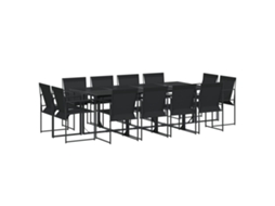 Garden Dining Set, Garden Dining Sets Vidaxl Preto Aço (n/a)