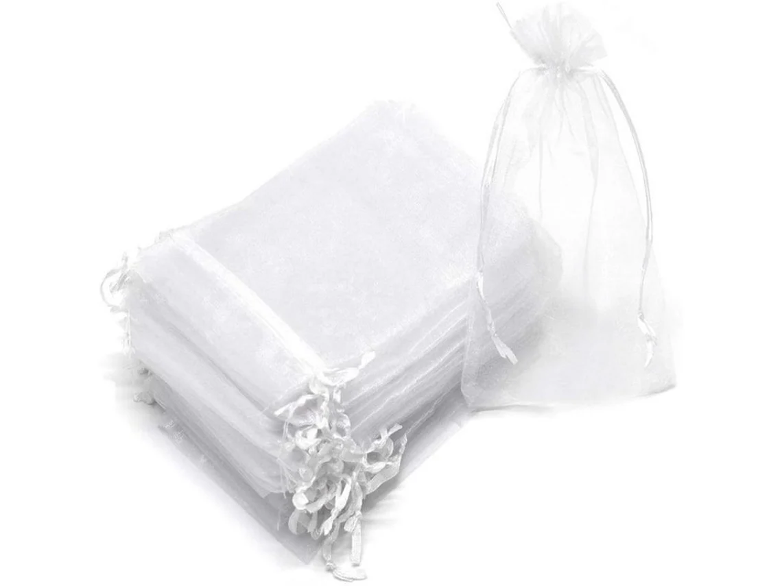 2026 100 Bolsas Mosquitero para Frutas e Verduras Protetoras Contra Insetos e Aves Ferramentas de Jardinagem Blanco 7x9cm