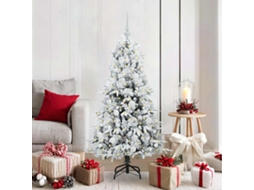 Vidaxl Árvore De Natal Articulada Artificial Branco 150 Cm Pe E Pvc