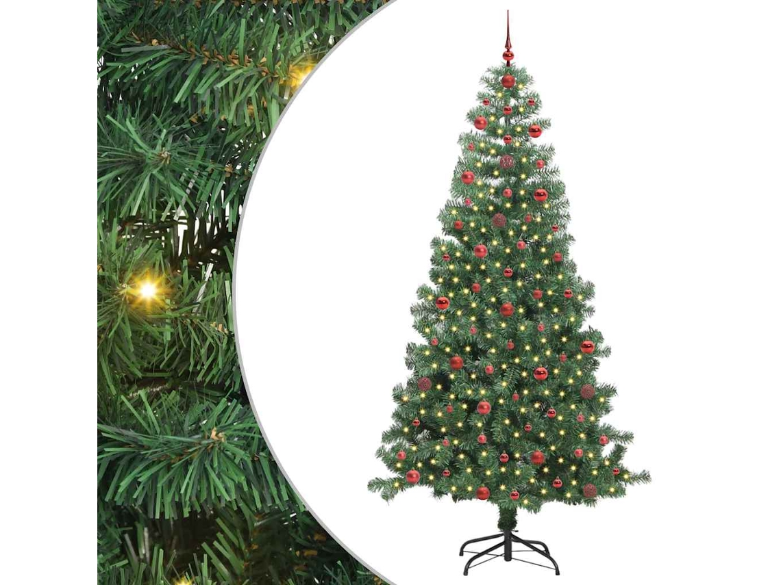 Conjunto 1 Árvore De Natal Vidaxl Verde Pvc (240 Cm)