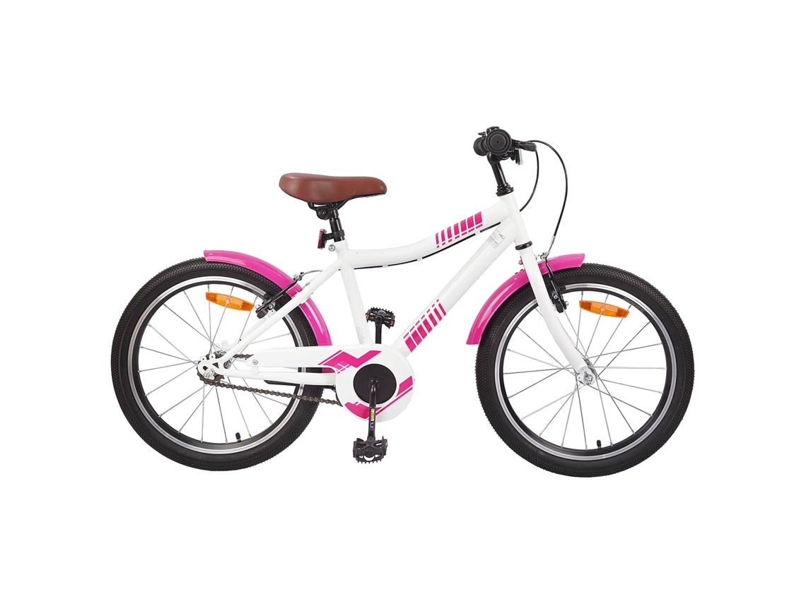Vidaxl Bicicleta Infantil 18 Polegadas Para 5-7 Anos Rosa
