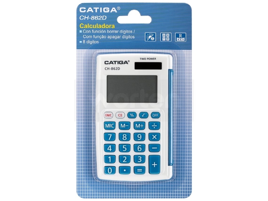 Calculadora Básica CATIGA CH-862D Azul (Outlet Caixa Aberta - 8 dígitos)