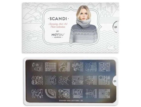 PLACA MOLDES PARA CARIMBOS KONAD SCHABLONE SCANDI  COLLECTION