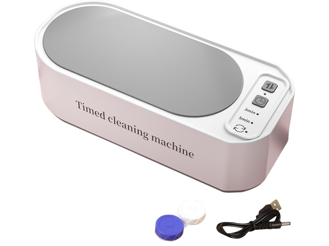 Limpador Ultrassônico De Óculos, Lavador Ultrassônico De Joias, Tamanho Portátil, Alta Frequência (branco)