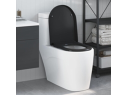 Vidaxl Assento De Vaso Sanitário Preto 49 X 36 X 4 Cm Duroplast