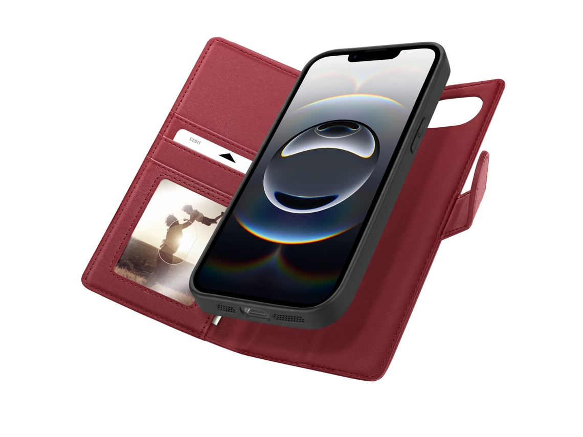 Bolsa Carteira Para Iphone 16e Proteção Anti-rfid Com Capa Removível