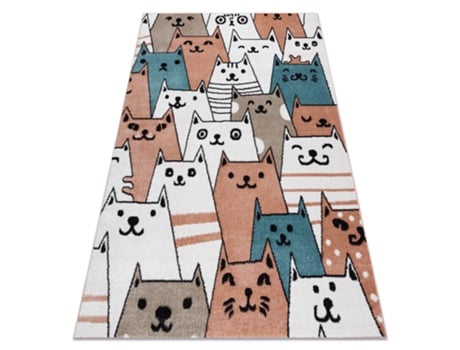 Tapete Fun Gatti Para Crianças, Gatos Animais Rosa (240 x 330 cm)